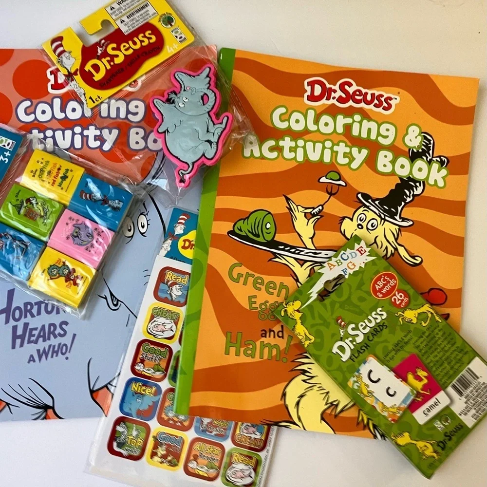 Dr. Seuss Coloring Books/Stickers and more….